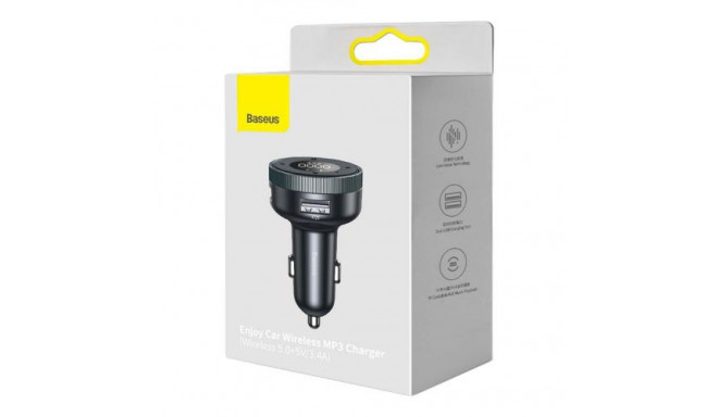 Baseus Car Charger Bluetooth FM Transmitter Enjoy Car with LED display Wireless U+U+3,5mm audio+TF M