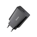 Baseus Travel Charger Speed Mini 1C Quick Charger 20W EU Black (CCFS-SN01)