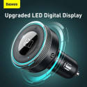 Baseus Car Charger Bluetooth FM Transmitter Enjoy Car with LED display Wireless U+U+3,5mm audio+TF M