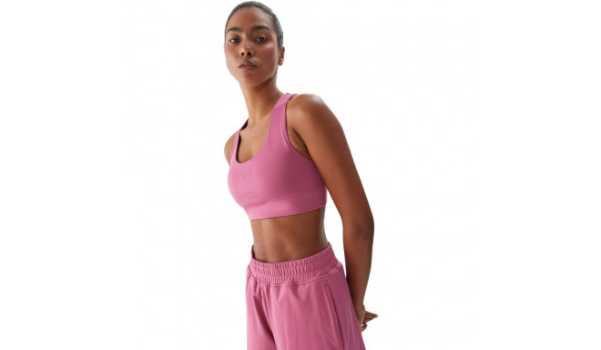 Stanik sportowy 4F F140 ciemny róż 4FWAW24USBAF140 53S L