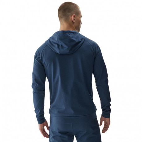 Bluza męska 4F M404 granat melanż 4FWAW24TFSWM404 31M S