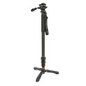 3 Legged Thing Legends Lance 2.0 Monopod Kit w/ DOCZ2 Foot Stabilizer & AH Trinity Darkness/Matte Bl