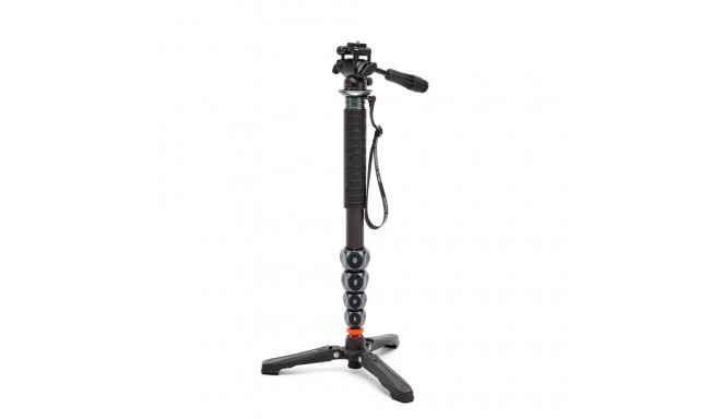 3 Legged Thing Legends Alana Monopod Metallic Slate Grey Kit w/DOCZ2 Foot Stabilizer & AH Trinity Da