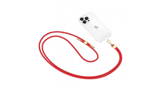 TECH-PROTECT C2S ROPE CROSSBODY STRAP RED/GOLD