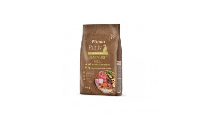 FITMIN PURITY RICE SEMIMOIST JÄNES & LAMBALIHA 0.8kg 4 kg Täiskasvanud Jänes, Riis