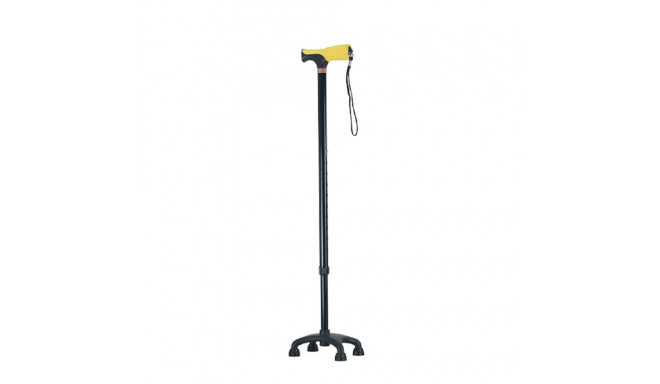 Walking stick - quadruped with soft grip - yellow AR-017