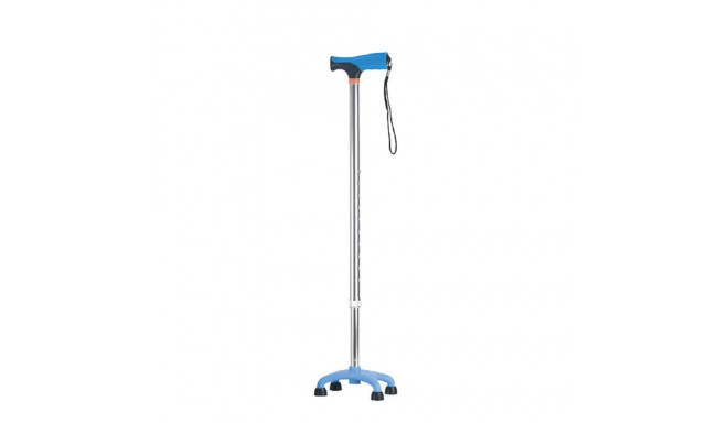 Walking stick - quadruped with soft grip - blue AR-017