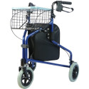 Practical tricycle walker with basket and bag