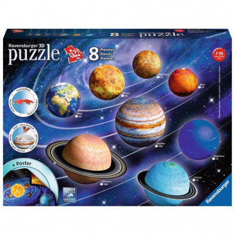 Ravensburger planetaarne päikesesüsteemi 3D pusle