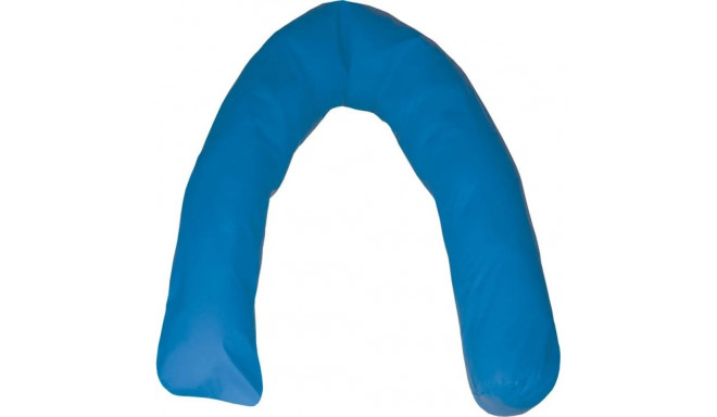 Bed positioning cushion U-crescent in silicone fibre Blue