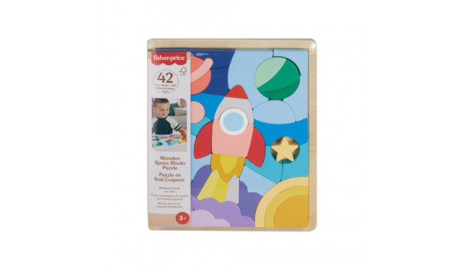 Fisher-Price Wooden Space Blocks Puzzle