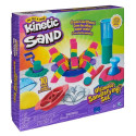 Kinetic Sand Ultimate Sandisfying Set, 2lb of Pink, Yellow and Teal Play Sand, 10 Molds and Tools, S