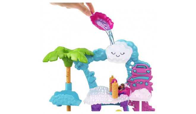 Polly Pocket POLLYVILLE FLAMINGO FUN CAR WASH Playset