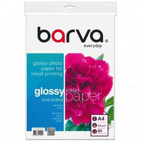 Photo Paper Barva (IP-CE230-229) Everyday Glossy 230 g/m², A4, 60 sheets