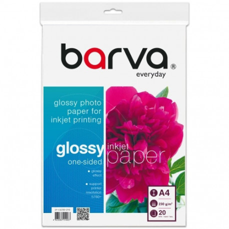 Photo Paper Barva (IP-CE230-210) Everyday Glossy 230 g/m², A4, 20 sheets