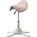 Up Up Toronto ergonomic balance stool White, Ivory fabric, longer gas lift