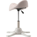 Up Up Toronto ergonomic balance stool White, Ivory fabric, longer gas lift