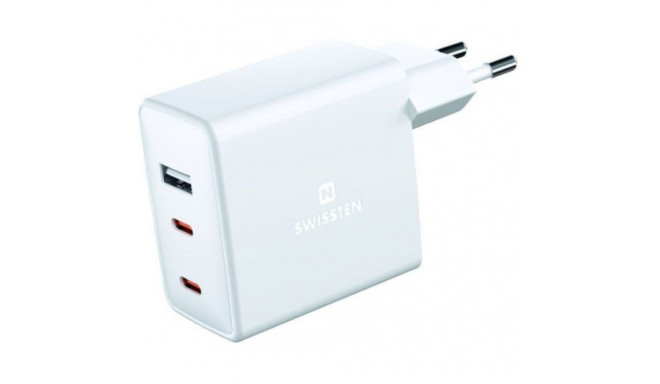 Swissten Travel PD 1xUSB + 2xUSB-C GaN 70W White
