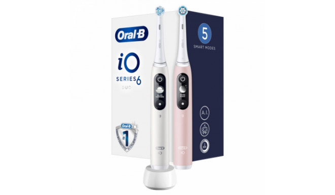 Oral-B iO 6 Series Duo Pack White / Pink Sand