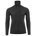 Me WoolTerry Polo w/zip Jet Black - XXL