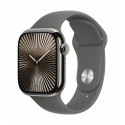 Watch Series 10 GPS + Cellular 42 mm Natural Titanium Case with Stone Grey Sport Band - M/L