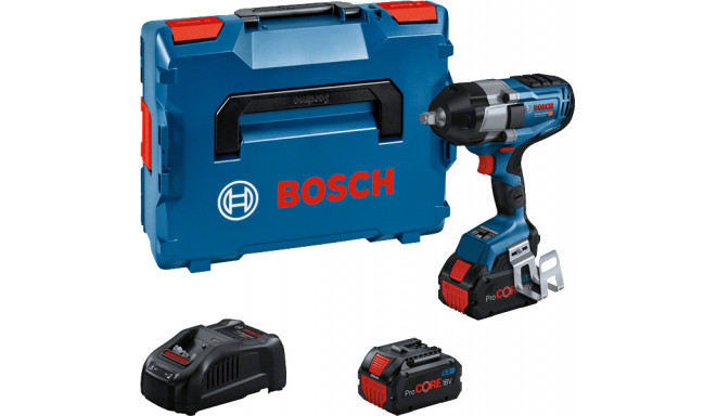 Bosch cordless impact wrench BITURBO GDS 18V-1000 C Professional, 18V (blue/black, 2x battery ProCOR