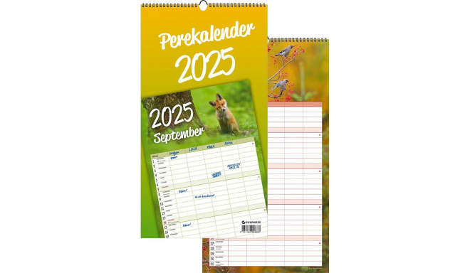 Seinakalender Perekalender 297x420mm, aasaga spiraalköide 2025a.