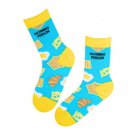 SOKISAHTEL MORNING PERSON sinised puuvillased sokid 444, 446