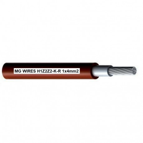 MG Wires päikeseelektri kaabel H1Z2Z2-K-R-4mm2 RD 1x4mm2 0,6/1kV 500m rull, punane