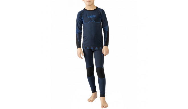 Viking Riko Thermal Underwear for Kids Black-Blue 500-14-3030-15 116-128cm