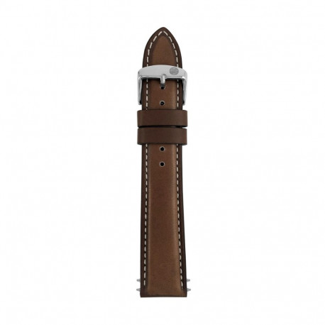 Zeppelin leather strap dark brown, 20 mm