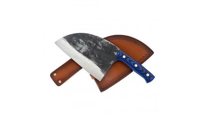 Kitchen knife Serb Samura Mad Bull 18 cm, blue