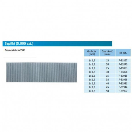 PINS 45mm FOR AF505 zam. BOSTITCH BT13