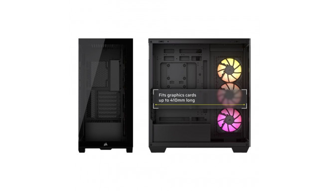 CORSAIR iCUE LINK 3500X RGB karastatud klaasiga kesktorni arvutikorpus must