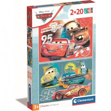 Clementoni puslekomplekt Cars 2 x 20 tk