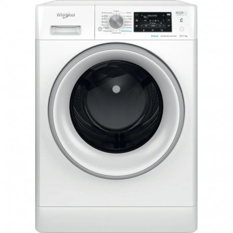 The Whirlpool FFWDD 1076258 SV EE is a high-capacity, freestanding washer-dryer. Be