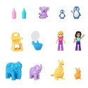 Polly Pocket Kangaroo figurine bag set