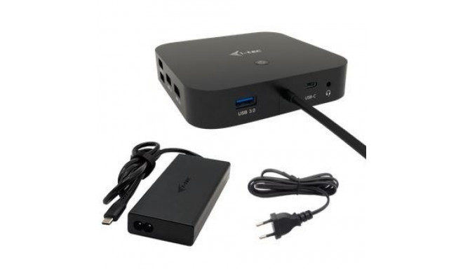 Docking Station USB-C HDMI Dual DP Docking Station Power Delivery 100 W + i-tec Universal Charger 10