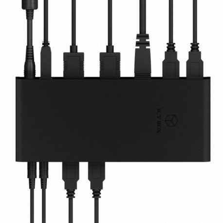 n
The ICY BOX IB-DK2251AC is a versatile notebook docking station designed to expan
