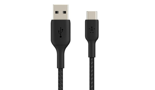 Braided USB-C USB-A 3m Black