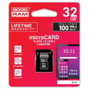 Goodram mälukaart microSDHC 32GB CL10 + adapter