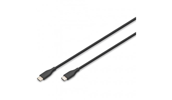 "DIGITUS USB 2.0 Kabel Typ C -C Silikon St/St 1m schwarz"