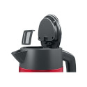 Bosch Veekeetja DesignLine TWK4P434 Elektriline 2400 W 1.7 L Roostevaba teras 360° pöördalus Punane/