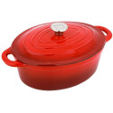 Cast iron pot CS Kochsysteme Xanten, 37 x 22 cm, red