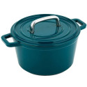 Cast iron pot CS Kochsysteme Alpen, 14 cm 085131, blue-green