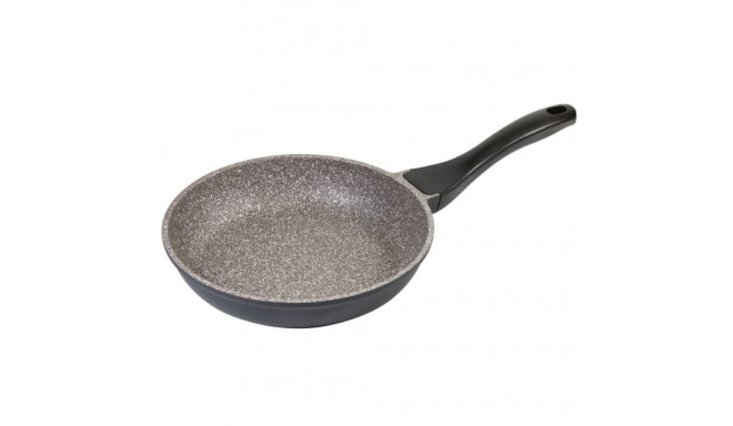 K2 die cast aluminium fry pan with GREBLON 5layer granitec in brown color coating 24x5cm