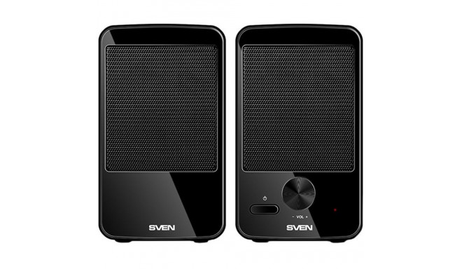SVEN 312 USB-powered (2x2W); Front power button and the volume control