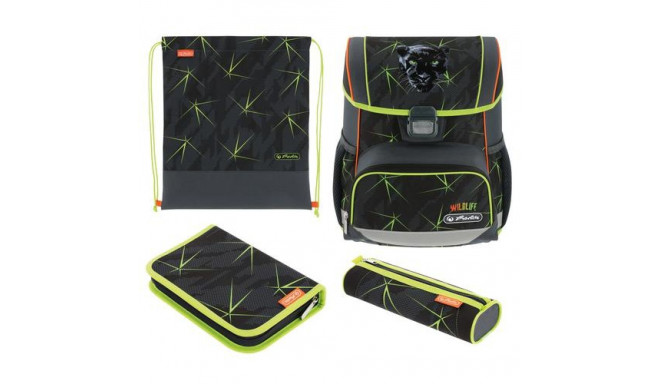 Herlitz Loop Plus Wild Life school bag set Boy Polyester Black, Green, Orange