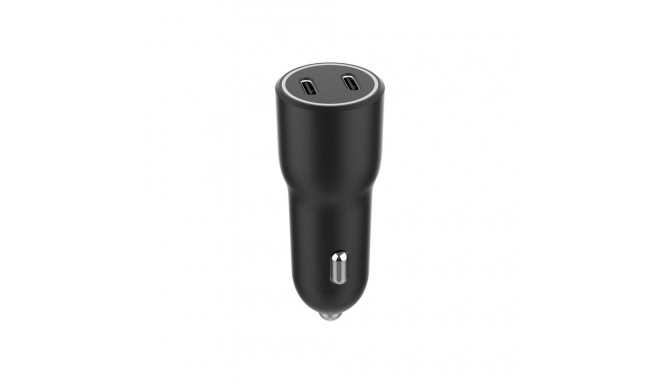 GEMBIRD 2-port USB car charger USB Type-C 40W 4A black