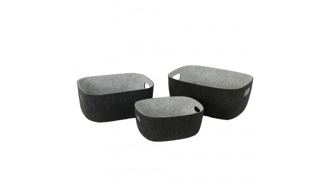 Basket LIDO POP 36x28xH16cm, dark grey